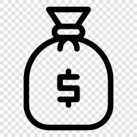money pouch, money bag, money container, cash sack icon svg