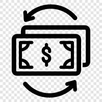 money transfer, money transaction, money exchange, bank transfer icon svg