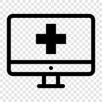 monitor patient, monitor heart, monitor blood pressure, monitor diabetes icon svg