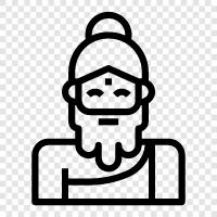 monk, nun, hermit, renunciate icon svg