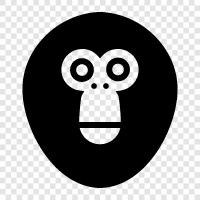 monkey, ape, facial expression, emotion icon svg