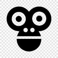 monkey, face, human, ape icon svg