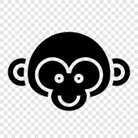 monkey mask, monkey face painting, monkey tattoo, monkey face icon svg