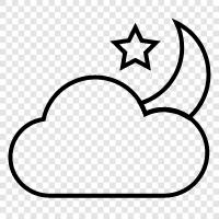 moon, clouds, sky, photos icon svg