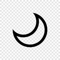 moon, sky, darkness, stars icon svg