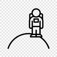 moon astronaut, moon landing, moon exploration, space mission icon svg