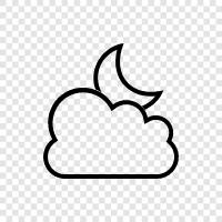 moon cloud, full moon, New Moon, lunar eclipse icon svg