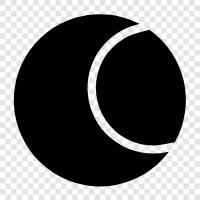 Mondsichel, Neumond, Mondaufgang, Mond symbol