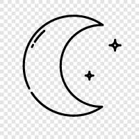 moon, celestial, nighttime, stars icon svg