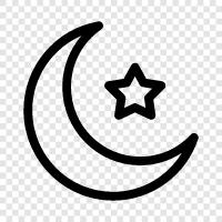 moon, symbol, Islamic, astronomy icon svg