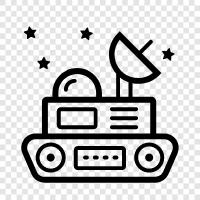 Moon rover, space rover, robot, robot explorer icon svg