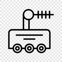 moon rover, space travel, car in space, car on moon icon svg