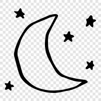 moon, astronomy, night sky, stars icon svg