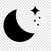 moon, stars, sky, darkness icon svg