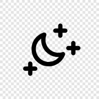 moon, sky, stars, darkness icon svg