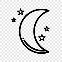 moon, sky, stars, astronomy icon svg