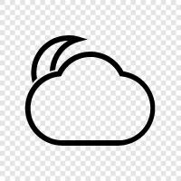 moon, clouds, satellite, space icon svg