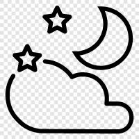 moon, night, astronomy, stargazing icon svg