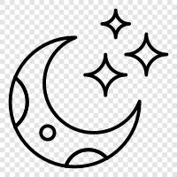 moon, astronomy, night, stars icon svg