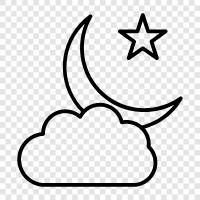 moon, celestial, full, new icon svg