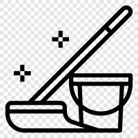 mop head, mop handle, mop bucket, mop pad icon svg