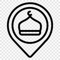 Moschee in der Nähe von mir, Moschee in der Stadt, Moschee in der Nähe von mir offen, Moschee in der Nähe symbol