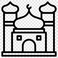 mosque, Islam, Islamic, Religion icon svg