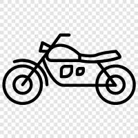 Motorrad, Biker, Fahrrad, Radfahren symbol