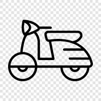 motorcycle, moped, mini bike, Vespa icon svg