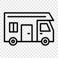 motorhome, van, camping, travel icon svg