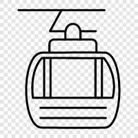 mountain railway, transportation, tourist attraction, cable car icon svg