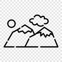 Mountain Range, Range, Hills, Mountain Peak icon svg