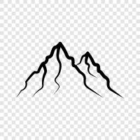 mountain ranges, peak, summit, top icon svg