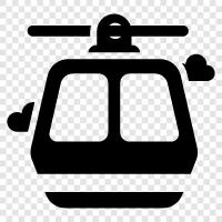 Berg, Transport, Reisen, Seilbahn symbol