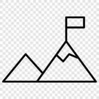 Berge, Ort, Gipfel, Lage symbol