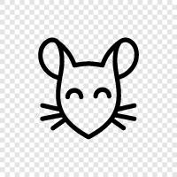 mouse, happy, pets, animals icon svg