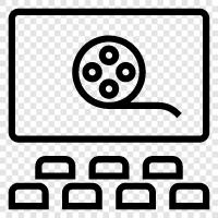 movie, movie theater, film, cinematography icon svg