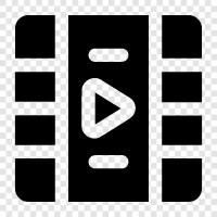 movie, film, movie trailer, theatrical trailer icon svg