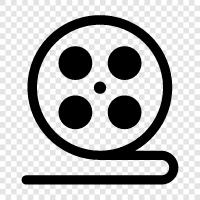 movie film, movie reel, film projector, movie screening icon svg