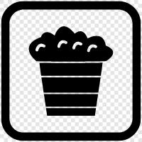 movie, theater, popcorn, concession stand icon svg