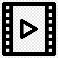 movie, film, movie trailer, movie clip icon svg