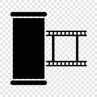 Filmrolle, Kinofilm, Filmprojektor, Filmkamera symbol