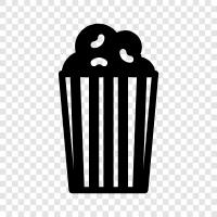 movie theater, movie, popcorn, snacks icon svg