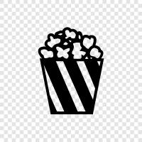 sinema, film, popcorn, munchies ikon svg