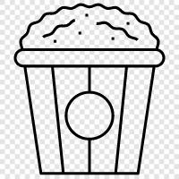 Kino, Popcorn Maschine, Mikrowelle Popcorn, Luft Popcorn symbol