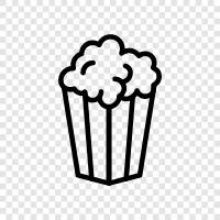 movie theater, concession stand, snacks, Popcorn icon svg