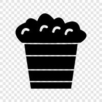 movie theaters, concession stands, snacks, Popcorn icon svg