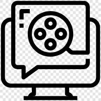 Movie theaters, Movie times, Movie trailers, Movie reviews icon svg