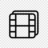 movies, movies online, movie trailers, movie clips icon svg