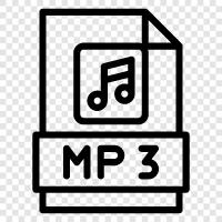 mp3, музыка, аудио, аудиоплеер Значок svg